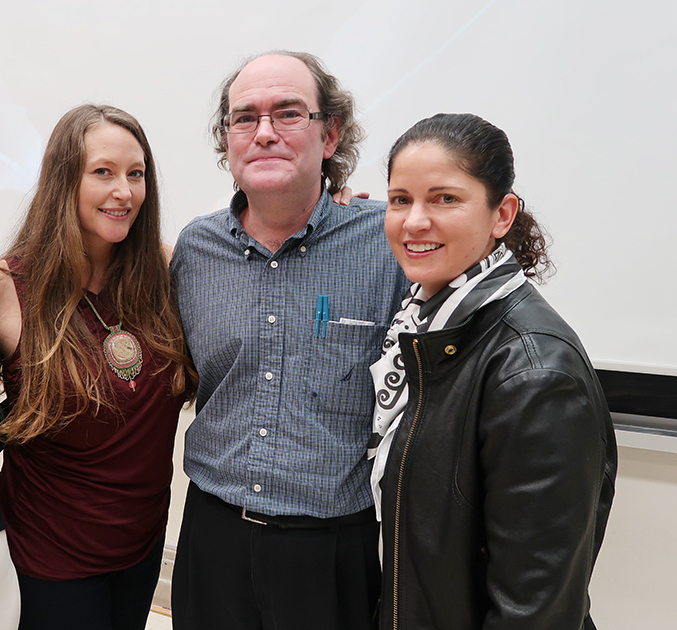 Dawn Maracle with Indigenous Health Education Co-Leads Dr. Lisa Richardson and Dr. Jason Pennington