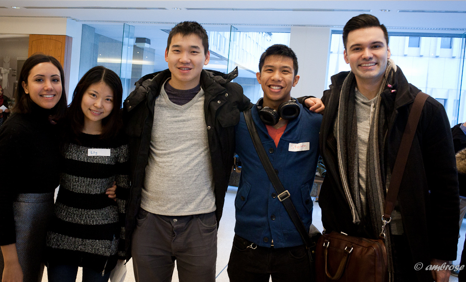 Tina Felfeli with fellow medical students excited to begin their first day of the Saturday Program