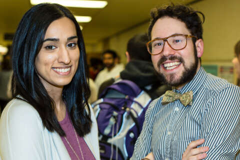 Dr. Chase McMurren, course tutor and UHN staff physician, pictured with student.